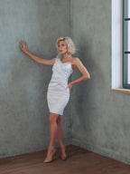 Corset Mini Dress with Bow Shoulder | GLOWSYOU