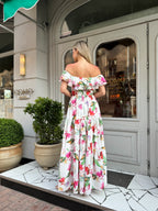 white floral dress for wedding guests UK
