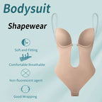 Women Full Body Shaper Bra Backless Bodysuit Thong Invisible Shapers