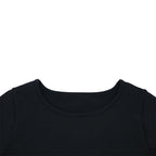 Womens Bodysuits Short Sleeve Crew Neck Casual Stretchy Basic T-shirt